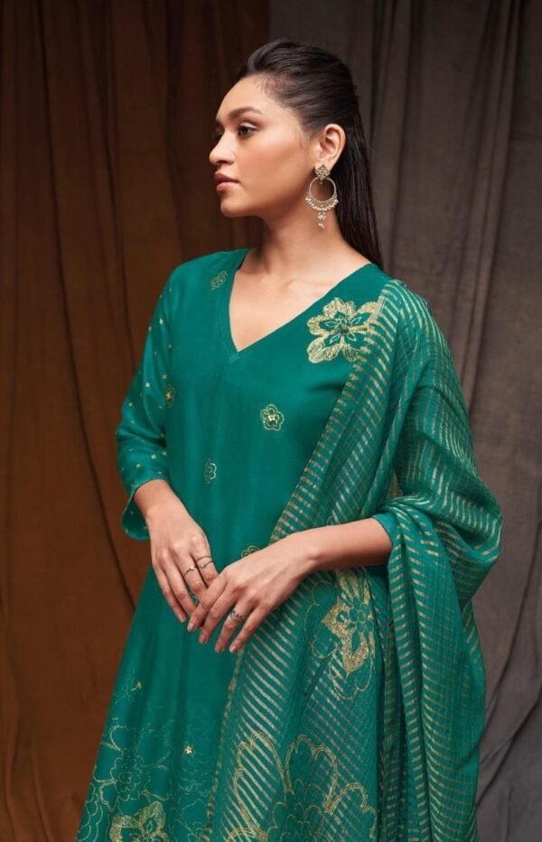 Bemberg Russian Silk Suit (Rama Green Colour)