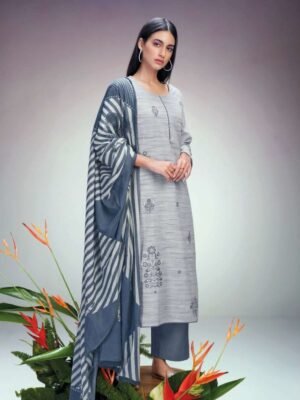 Woven Cotton Suit (Grey Colour)