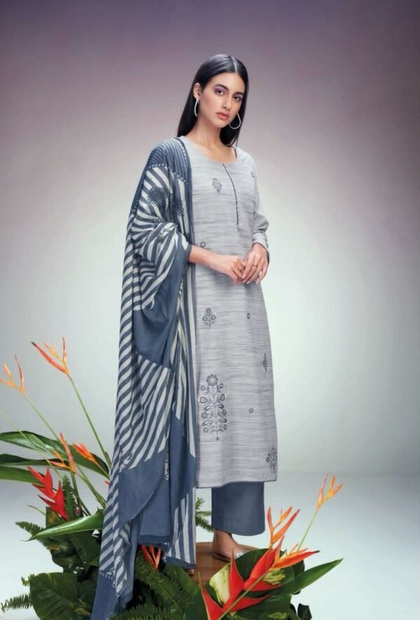 Woven Cotton Suit (Grey Colour)