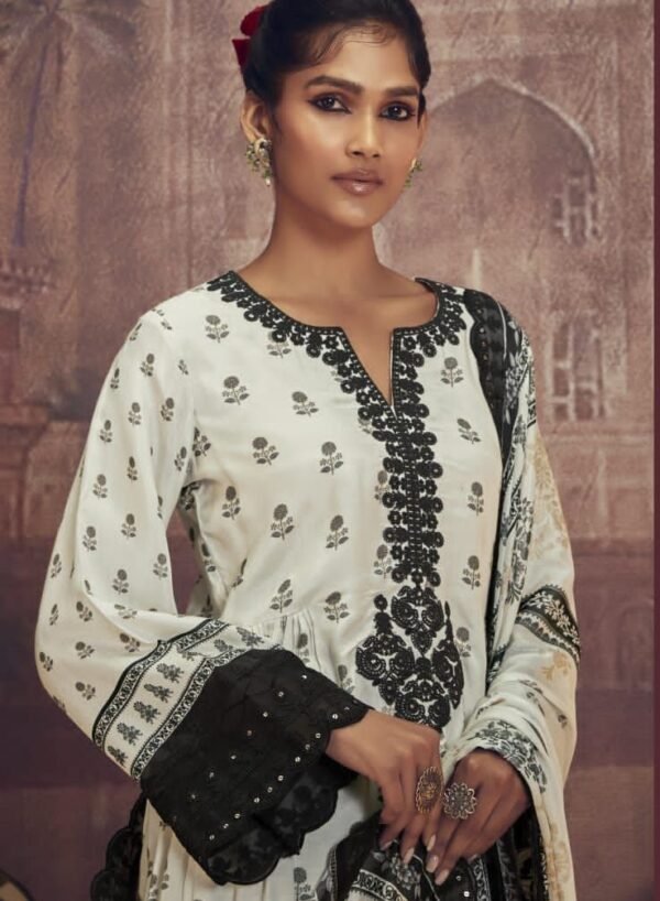 Muslin Suit (Black and White Colour)